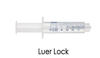 LUER-LOCK PLASTIC SYRINGES 10ML (POLYETHYLENE BARRELS / POLYPROPYLENE PLUNGERS)