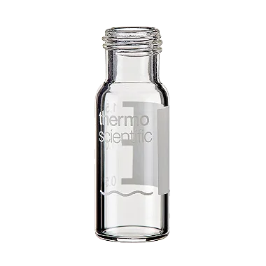 VIAL TRANSPARENTE 2 ML ROSCA 9 MM THREAD FINISH C/ TARJA 12X32MM